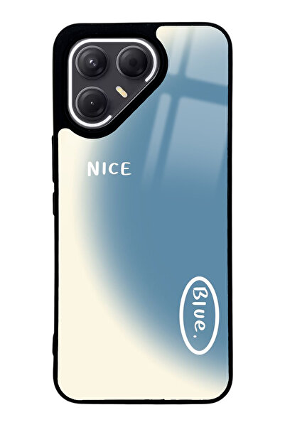 Spoyi حافظة هاتف تكنو بوفا 7 برو بتصميم أزرق جميل ولامع