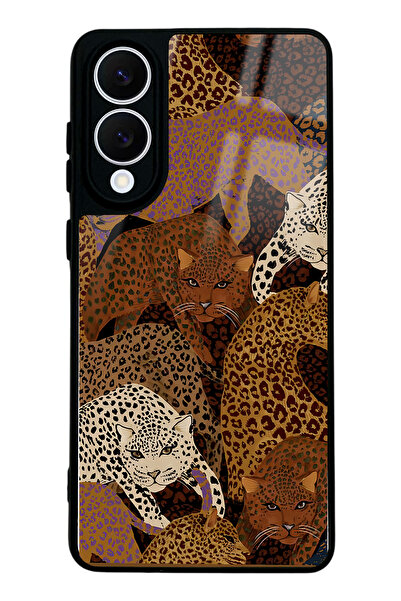 Spoyi غطاء هاتف سامسونج S25 إيدج بتصميم الفهد اللامع