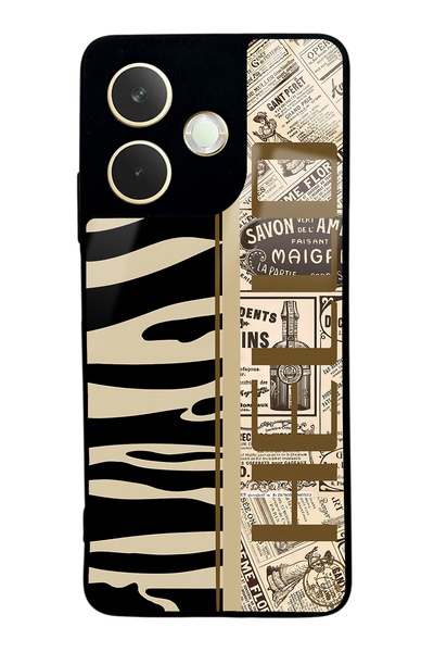 Spoyi حافظة هاتف لامعة بتصميم جريدة زيبرا لهاتف أوبو A5 برو