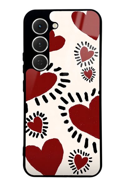 Spoyi Tecno Spark 40 Pro Brush Heart Design Glossy Phone Case