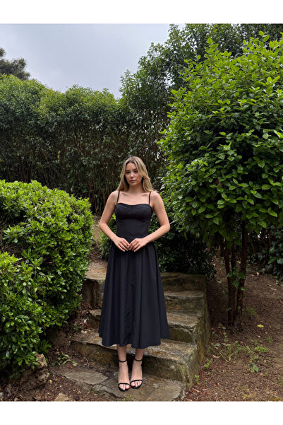 thelowely Φόρεμα ποπλίνας με λαιμόκοψη καρδιά