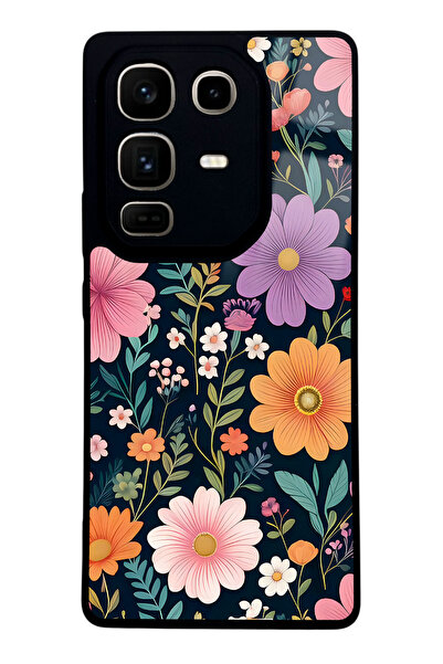 Spoyi İnfinix Note 50 Pro Çiçekler Tasarımlı Glossy Telefon Kılıfı