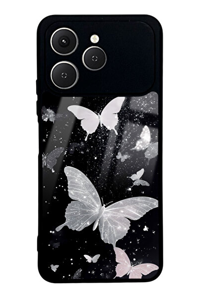 Spoyi Tecno Spark 40 Kelebek Tasarımlı Glossy Telefon Kılıfı