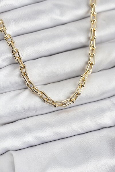 callerrons accessories Gold Color Brass Tifani Model Women's Necklace - Ebj26...