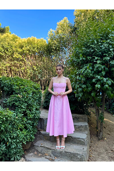 thelowely KALP YAKA POPLİN ELBİSE