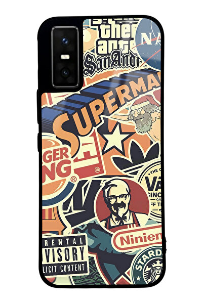 Spoyi İnfinix GT 30 Pro Retro Marka Tasarımlı Glossy Telefon Kılıfı