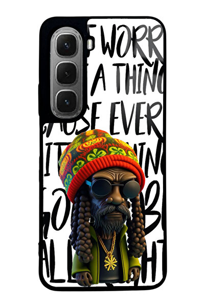 Spoyi غطاء هاتف إنفينكس هوت 60i بتصميم بوب مارلي لامع