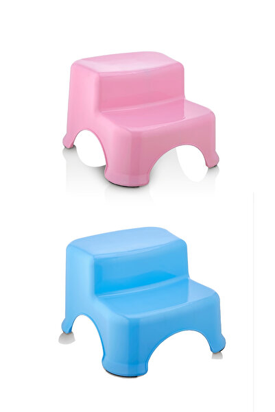 follow me Jolly Katlı Çocuk Basamağı (2'li Pembe - Mavi)