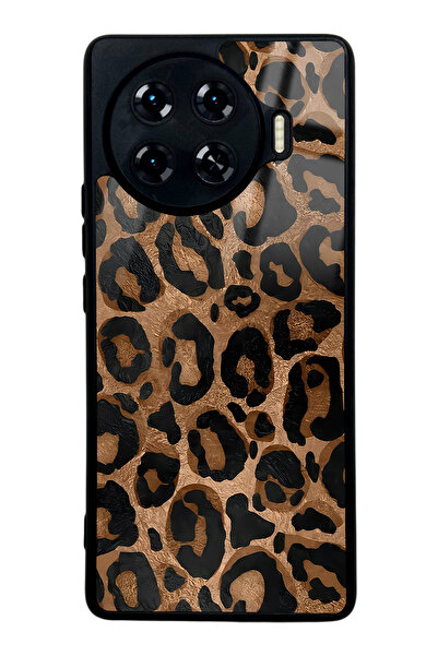 Spoyi Tecno Spark 20 Pro Plus Leopar Tasarımlı Glossy Telefon Kılıfı