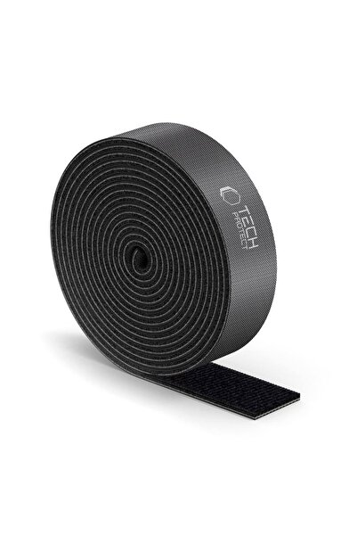 Tech-Protect Velcro Cable Organizer, 3m x 15mm, Black - Reusable & Universal Fit