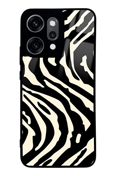 Spoyi غطاء هاتف أوبو رينو 14 برو بتصميم زيبرا لامع