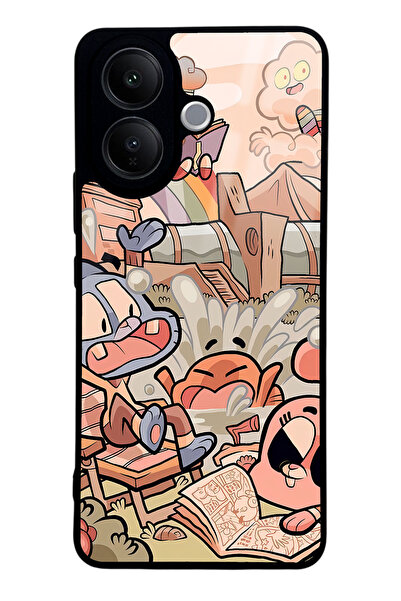 Spoyi Vivo V60 Lite Gumball Tasarımlı Glossy Telefon Kılıfı