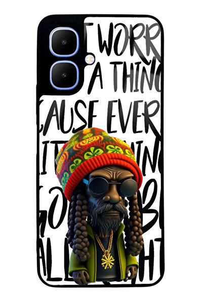 Spoyi حافظة هاتف انفينيكس سمارت 10 بتصميم بوب مارلي لامعة