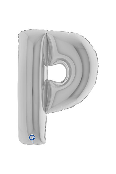 grabo Letter Foil Balloon Silver 26 Inch (66 cm) Italian