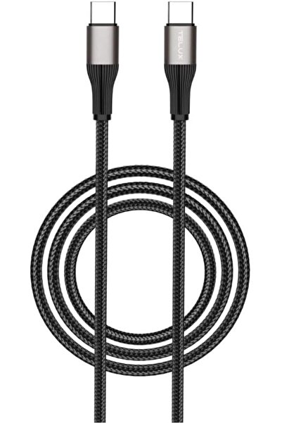 telux BOLTX 60W USB-C to USB-C Charging Cable 3m, Nylon Braid, 480Mbps Data T...