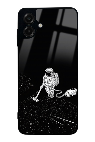 Spoyi حافظة هاتف سامسونج A07 لامعة بتصميم رائد الفضاء تاتيانا