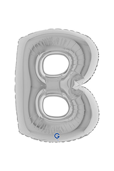 grabo Letter Foil Balloon Silver 26 Inch (66 cm) Italian