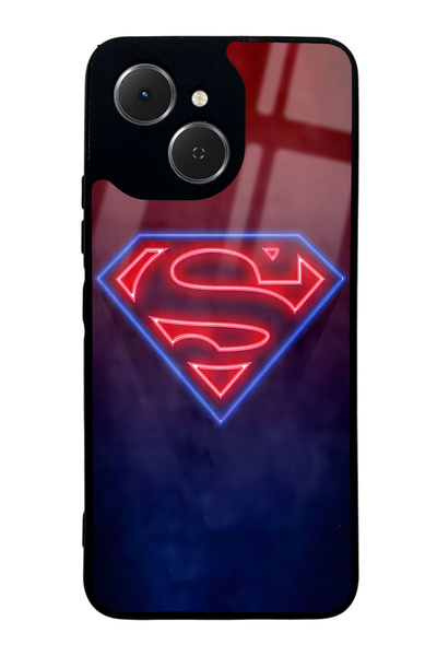 Spoyi Tecno Spark 40C Neon Superman Design Glossy Phone Case