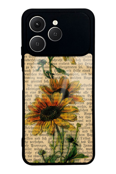 Spoyi Tecno Spark 40 Ayçiçeği Tasarımlı Glossy Telefon Kılıfı