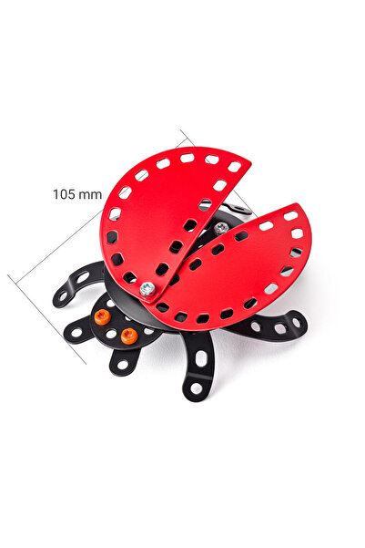 Woodyland Construction set with metal nuts and bolts - Ladybug