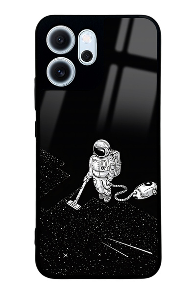 Spoyi غطاء هاتف لامع بتصميم رائد الفضاء تاتيانا لهاتف أوبو رينو 14F