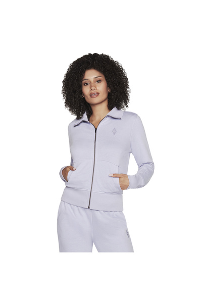 SKECHERS The Hoodless Hoodie Diamond Jacket, Women's Hoodie