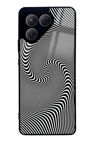 Spoyi حافظة هاتف تكنو بوفا 7 بتصميم تريبتانس ويف لامعة