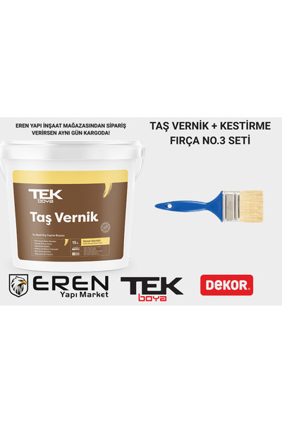 TEK BOYA Su Bazlı Çok Amaçlı Taş, Ahşap, Mermer Vernik SETİ