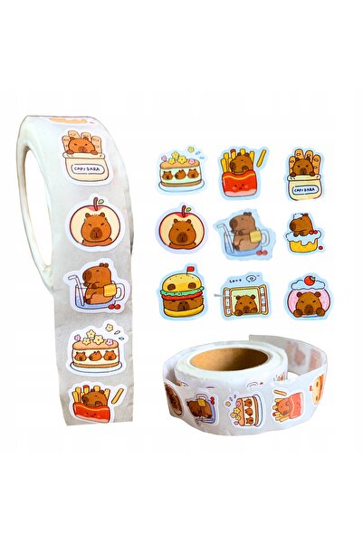 Other Set de 500 de autocolante Capybara motivaționale pentru copii, rolă cadou