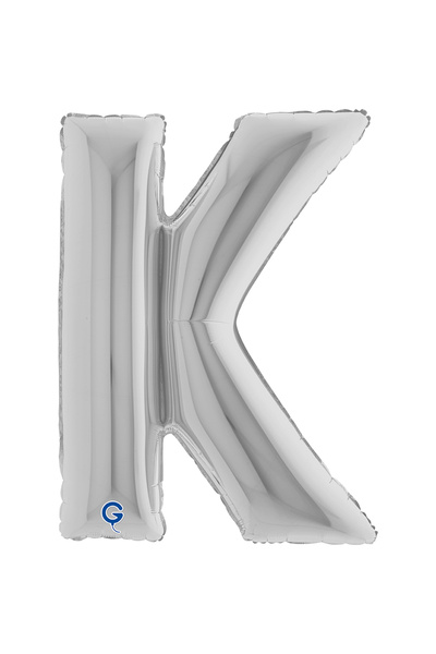 grabo بالون فويل فضي على شكل حرف 26 بوصة (66 سم) إيطالي