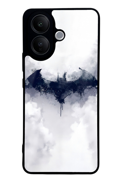 Spoyi Vivo V60 Lite Beyaz Batman Tasarımlı Glossy Telefon Kılıfı