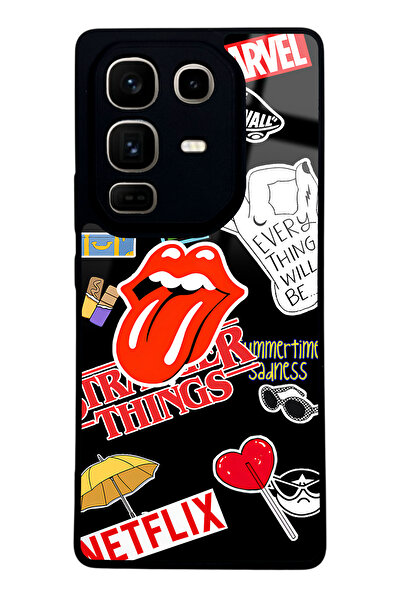 Spoyi İnfinix Note 50 Pro Sticker Tasarımlı Glossy Telefon Kılıfı