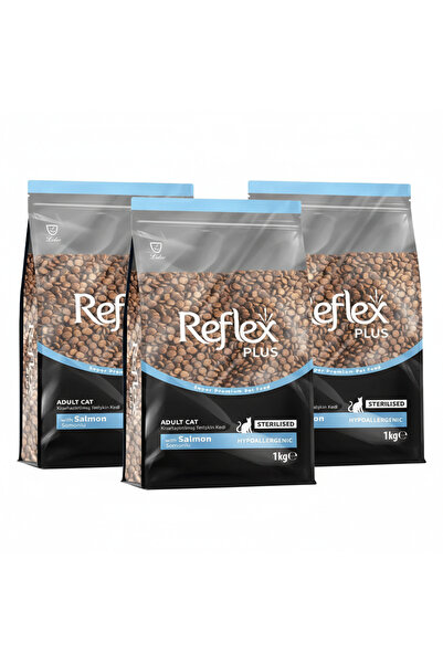 Reflex Plus Somonlu Hipoalerjenik Kısırlaştırılmış Kedi Maması 3x(1 kg)