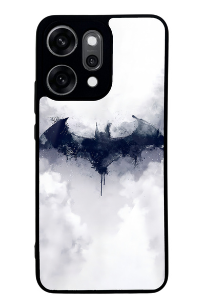 Spoyi Oppo Reno 14 Pro White Batman Design Glossy Phone Case