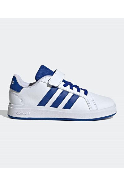 adidas Grand Court 2.0 Velcro Closure Shoes - White/Royal Blue