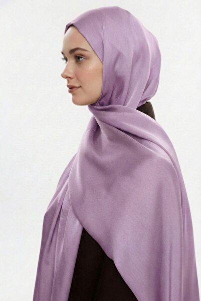 Mizalle Özel Saten Dokulu Lila Rengi Şal