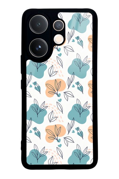 Spoyi Vivo V60 Glossy Phone Case with Tiny Leaves Design