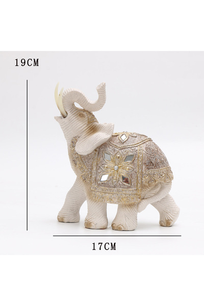 Choice3 تمثال فيل الحظ (قطعة واحدة) - قطعة ديكور أصلية لجذب الثروة - مناسب لل...