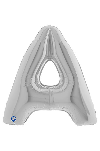 grabo Letter Foil Balloon Silver 26 Inch (66 cm) Italian