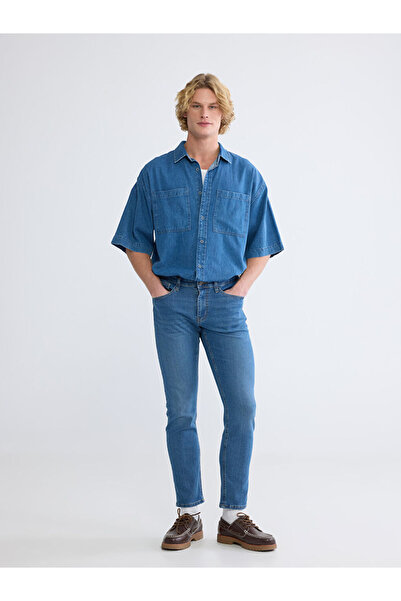 LC Waikiki بنطلون جينز رجالي من إنديجو 750 إس قصة ضيقة