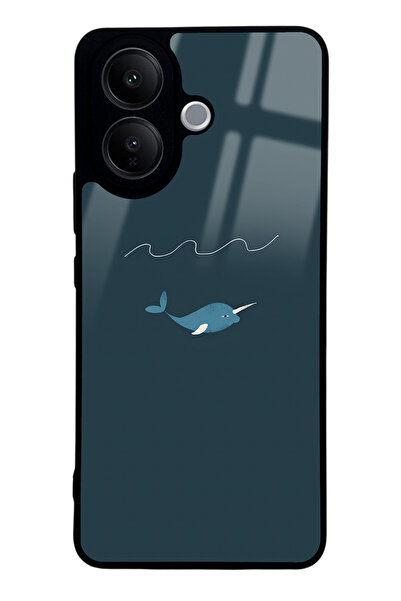 Spoyi Vivo V60 Lite Doodle Fish Tasarımlı Glossy Telefon Kılıfı