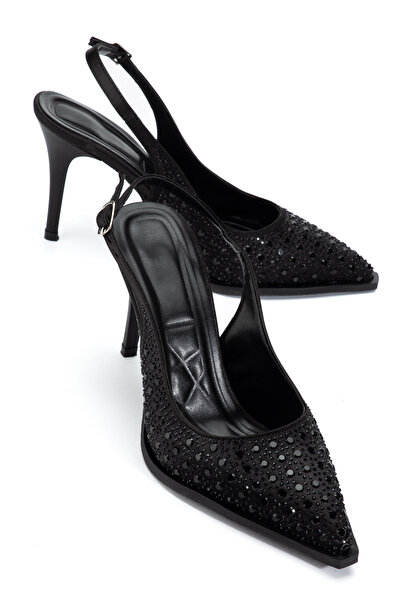 ELEVAM Γυναικεία βραδινά παπούτσια με τακούνι στιλέτο με λεπτομέρειες από ύφασμα