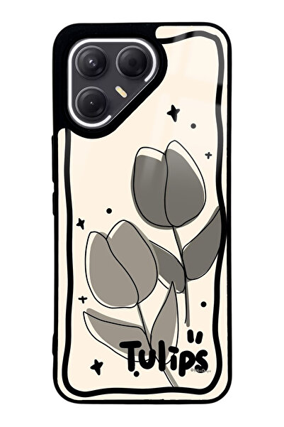 Spoyi حافظة هاتف تكنو بوفا 7 برو لامعة بتصميم التوليب