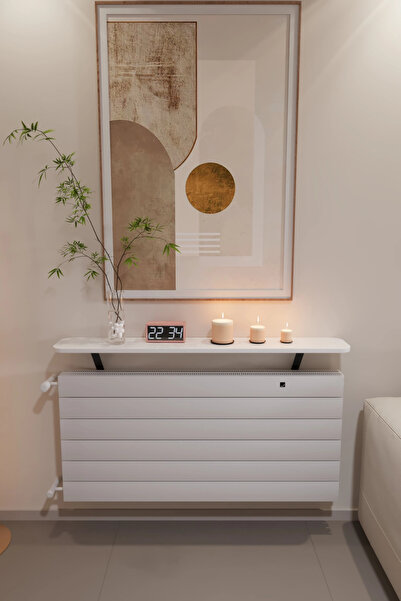 ED PET DİZAYN Petek Üstü Dresuar Dekoratif Uçan Raf Kalorifer Peteği Rafı 120 Cm