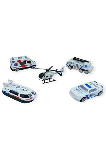 KIZIL سلسلة مركبات الأعمال - مجموعة سيارات الإسعاف 5 قطع 7 سم - TH733