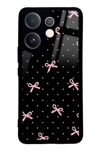 Spoyi Vivo V60 Pembe Kurdele Tasarımlı Glossy Telefon Kılıfı