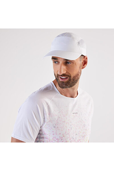 Decathlon Kiprun Yetişkin Koşu Şapkası - Beyaz/Sarı - Kiprun