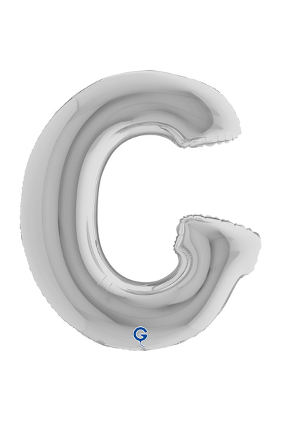 grabo Letter Foil Balloon Silver 26 Inch (66 cm) Italian