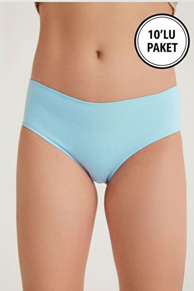 Dennis Denise Τιρκουάζ ψηλόμεσο καθημερινό βαμβακερό εσώρουχο