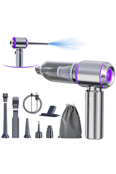 Zenva Portable car vacuum cleaner with battery, 18000Pa, brushless motor, 3 p...